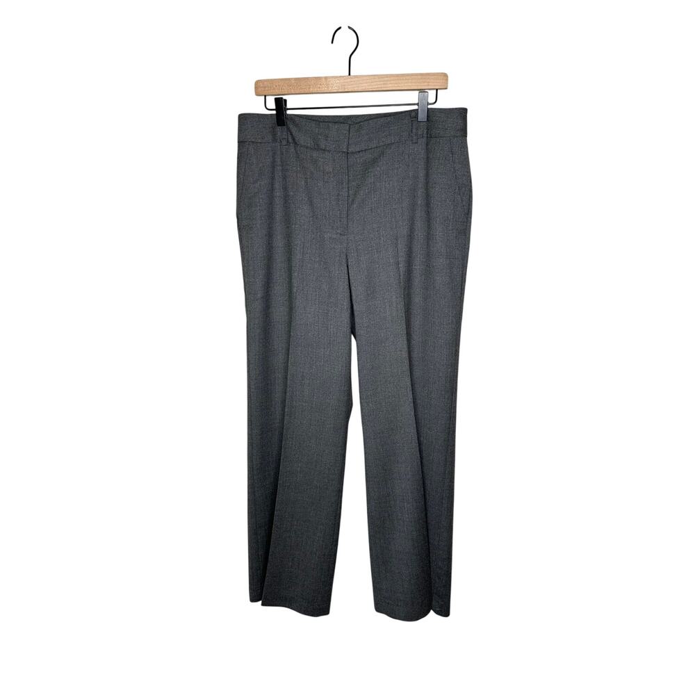 Talbots‎ Heritage Pants Gray Wool Trouser Pants Size 12 Straight Leg Stretch